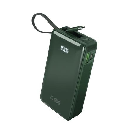 SBS LCD Power Bank, 10000 mAh, roheline - Akupank