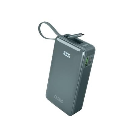 SBS LCD Power Bank, 10000 mAh, helesinine - Akupank