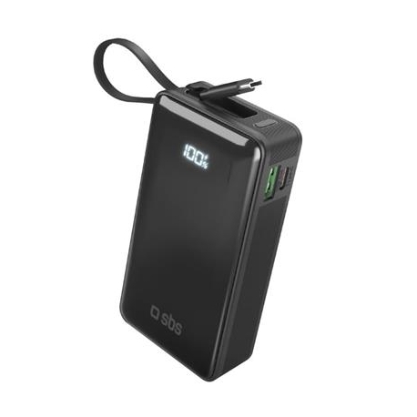 SBS LCD Power Bank, 10000 mAh, must - Akupank