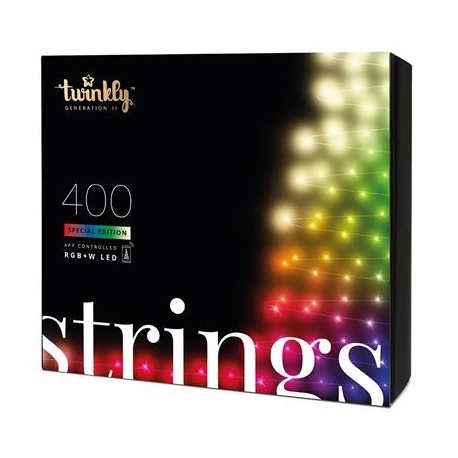 Twinkly Special Edition 400 RGB+W LED String (Gen II), IP44, 32 m, must - Nutikad jõulutuled