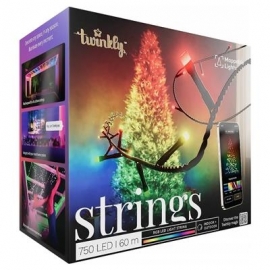 Twinkly Strings 750 (Multicolor edition), 750 LED, 60 m, must - Nutikad jõulutuled