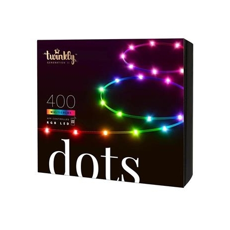 Twinkly Dots, 400 LED, IP20, 20 m, läbipaistev - Nutikas valgusriba