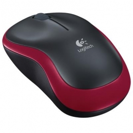 Logitech M185, hall/punane - Juhtmevaba optiline hiir