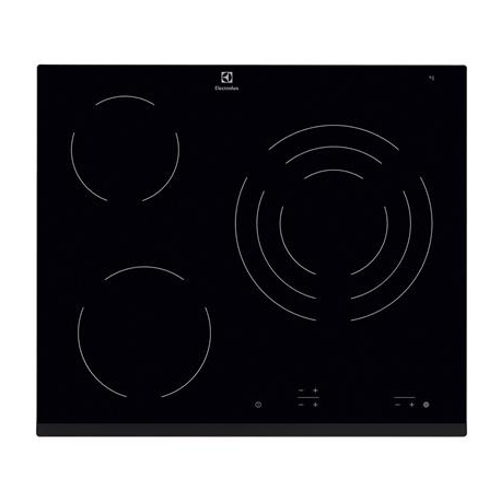 Electrolux, laius 59 cm, raamita, must - Integreeritav keraamiline pliidiplaat