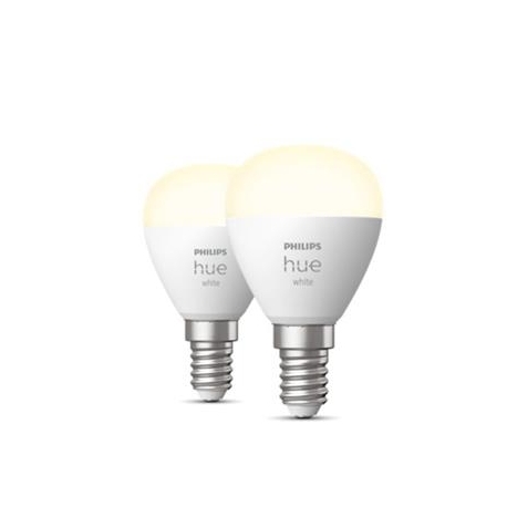 Philips Hue White Lustre, Läikiv, P45, E14, 2 tk, valge - Nutivalgusti