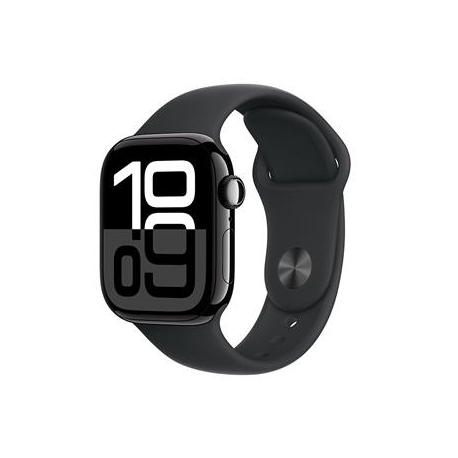 Apple Watch Series 10 GPS + Cellular, 42 mm, sport band, S/M, hõbe alumiinium / must - Nutikell