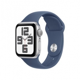 Apple Watch SE, 40 mm, GPS, sport band, S/M, hõbe alumiinium / sinine - Nutikell