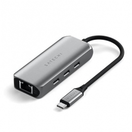 Satechi 4-in-1 USB-C Hub, LAN, hall - USB hub