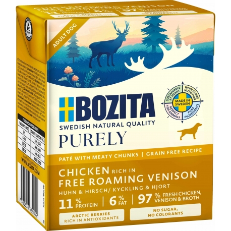 BOZITA koeratoit Chicken & Free Roaming Venison 6x370g