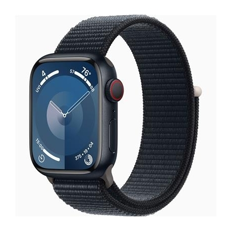 Apple Watch Series 9 GPS + Cellular, 41 mm, Sport Loop, must - Nutikell