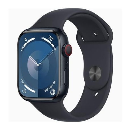 Apple Watch Series 9 GPS + Cellular, 45 mm, Sport Band, M/L, must - Nutikell