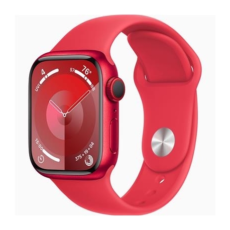 Apple Watch Series 9 GPS + Cellular, 41 mm, Sport Band, S/M, punane - Nutikell