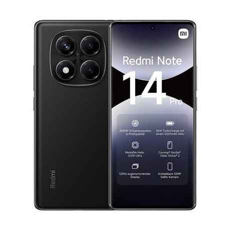 Xiaomi Redmi Note 14 Pro, 8 GB, 256 GB, must - Nutitelefon