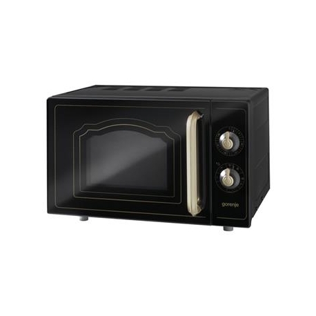 Gorenje, 20 L, 700 W, must - Retro mikrolaineahi grilliga