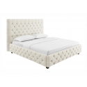 Voodi CHESTERFIELD beež lina, 180x200 cm