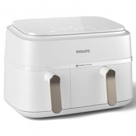 Philips 3000 Seeria Dual Basket Airfryer, 9 L, 2750 W, kaks korvi, valge - Kuumaõhufritüür