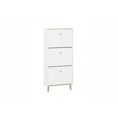 Jalatsikapp BJARNE mattvalge, 60x20xH131 cm