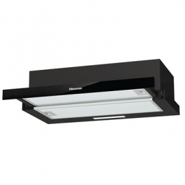 Hisense, 450 m³/h, laius 60 cm, must - Integreeritav õhupuhasti