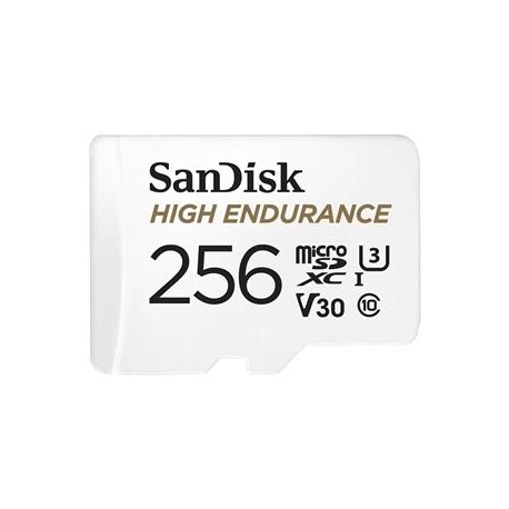 SanDisk High Endurance, MicroSDXC, 256 GB, valge - Mälukaart