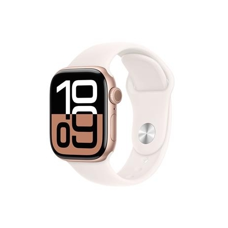 Apple Watch Series 10 GPS + Cellular, 42 mm, sport band, S/M, roosa alumiinium / roosa - Nutikell