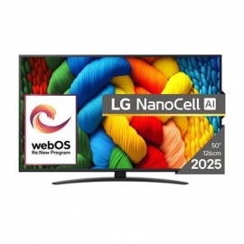 LG NANO81 AI, 50'', LED LCD, NanoCell, must - Teler