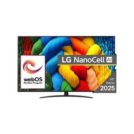 LG NANO81 AI, 65'', LED LCD, NanoCell, must - Teler