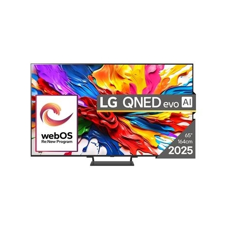 LG QNED93 evo AI, 65'', 4K UHD, QLED, Mini LED, must - Teler