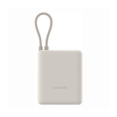 Xiaomi Power Bank, 33 W, 10000 mAh, sisseehitatud kaabel, beež - Akupank