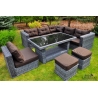 Aiamööbli komplekt Bello Giardino MAESTOSO hall, diivan + laud + jalatoolid