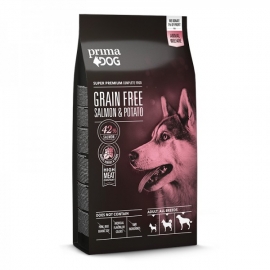 Prima Dog GRAIN FREE lõhe-kartul täiskasvanud koertele 20kg